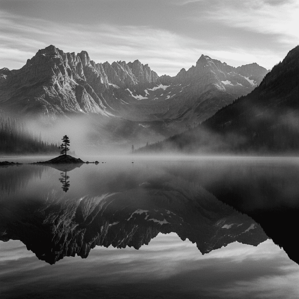 meditação profunda — reflexo na natureza