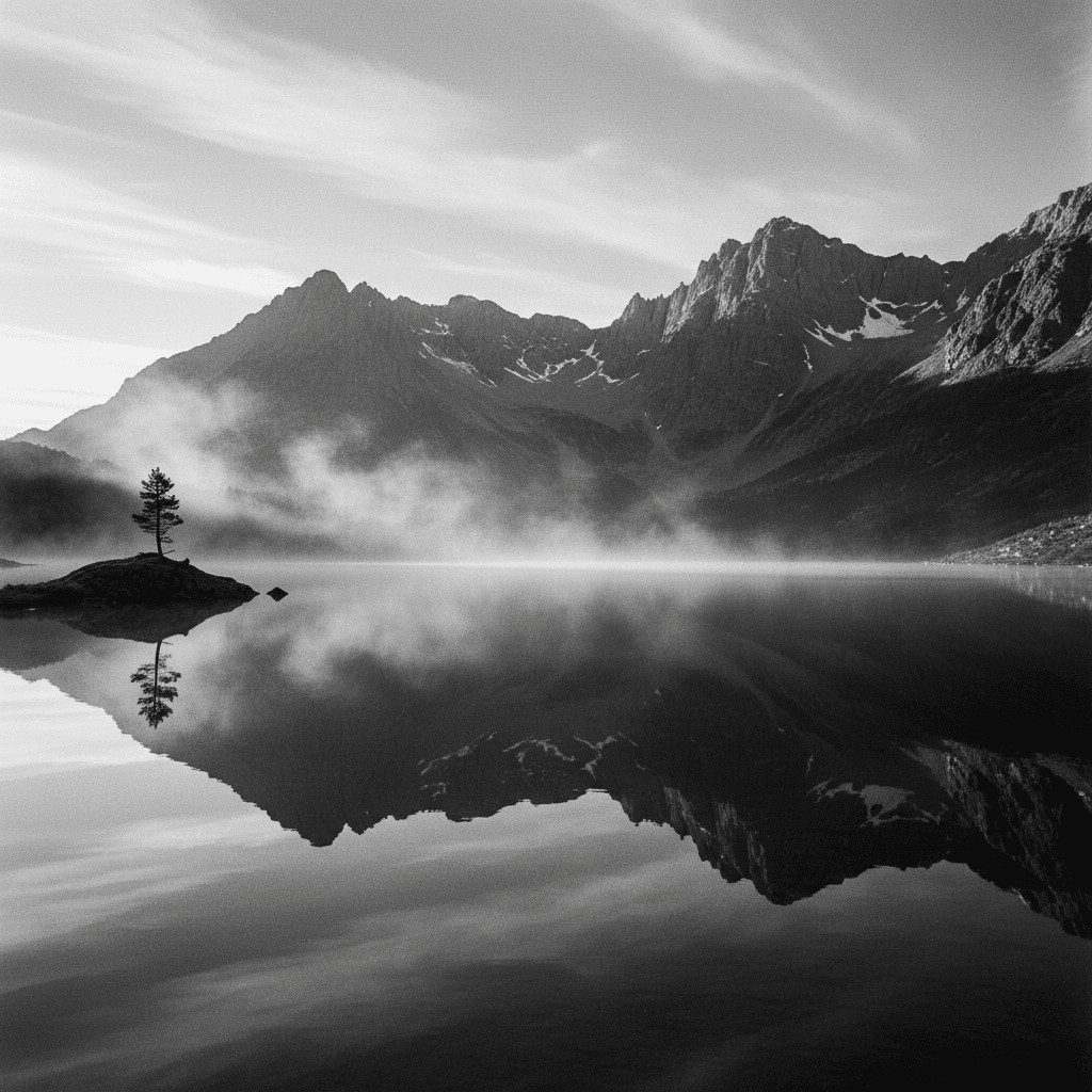 meditação espiritual — reflexo na natureza