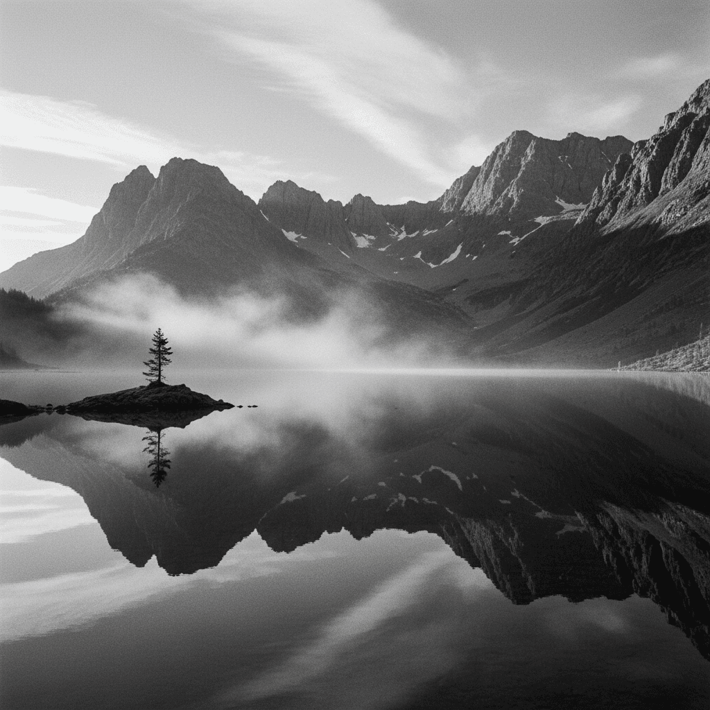 atenção plena meditação — reflexo na natureza