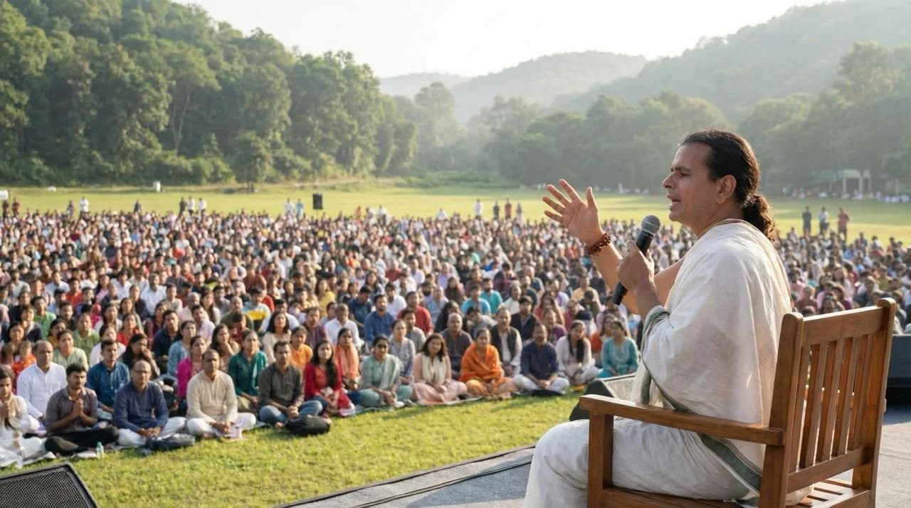 Jonas Masetti teaching in India