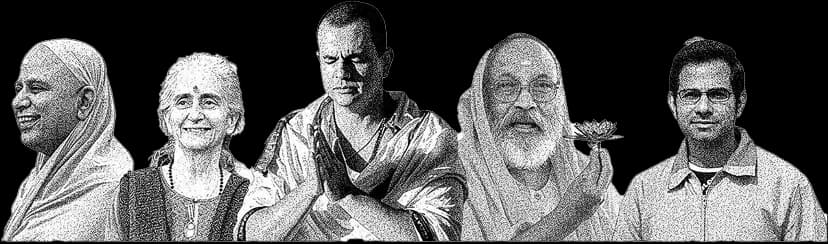 Mestres da tradição de Vedanta — registro histórico