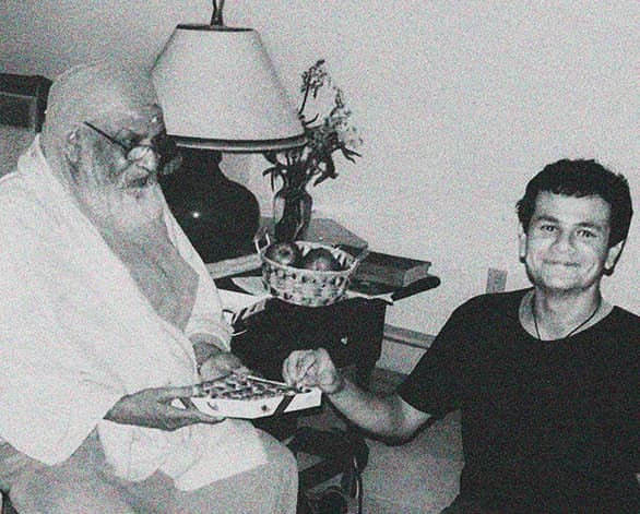 Jonas Masetti com Swami Dayananda Saraswati